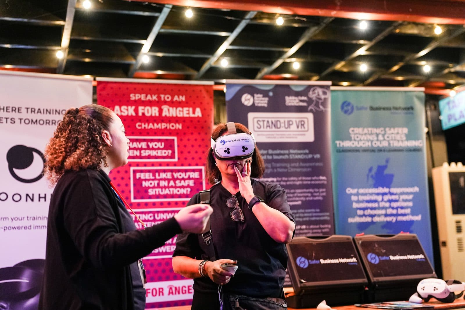 The STAND:UP VR stand at a Safer Business Network event